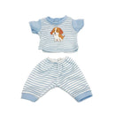 Dukketøj - 38-41 cm - Blåstribet pyjamas - Fra 3 år. - Billede 1