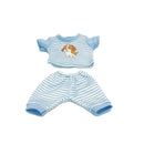 Dukketøj - 38-41 cm - Blåstribet pyjamas - Fra 3 år. - Billede 1
