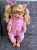 Dukketøj - 38-41 cm - Lyserød flyverdragt - Fra 3 år. - Billede 1