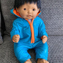 Dukketøj - 38-41 cm - Blå flyverdragt - Fra 3 år. - Billede 1