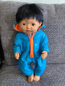 Dukketøj - 38-41 cm - Blå flyverdragt - Fra 3 år. - Billede 1