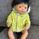 Dukketøj - 38-41 cm - Grøn Vinterjakke - Fra 3 år. - Billede 1