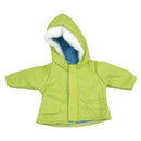 Dukketøj - 38-41 cm - Grøn Vinterjakke - Fra 3 år. - Billede 1