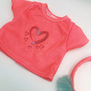 Dukketøj - 42-46 cm - T-shirt, shorts & pandebånd - Fra 3 år. - Billede 1