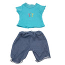 Dukketøj - 42-46 cm - T-shirt & shorts - Fra 3 år. - Billede 1
