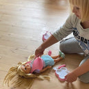 Spisesæt til dukker - Pink - 5 dele - Billede 1