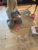 Spisesæt til dukker - Pink - 5 dele - Billede 1