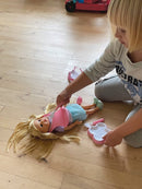 Spisesæt til dukker - Pink - 5 dele - Billede 1