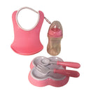 Spisesæt til dukker - Pink - 5 dele - Billede 1