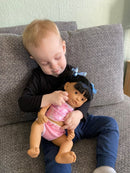 Dukke - ca 38 cm - Pige - Asiat - Fra 3 år. - Billede 1