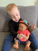 Dukke - ca 38 cm - Pige - Latinamerikansk - Fra 3 år. - Billede 1
