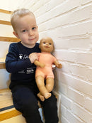 Dukke - 40 cm - Asiatisk - Med blød krop - Fra 3 år. - Billede 1