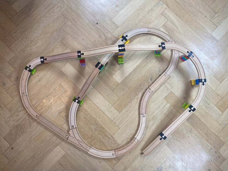 Toy^2: Track Connectors - Byggesæt Lille - 12 dele - Fra 3 år - Billede 1