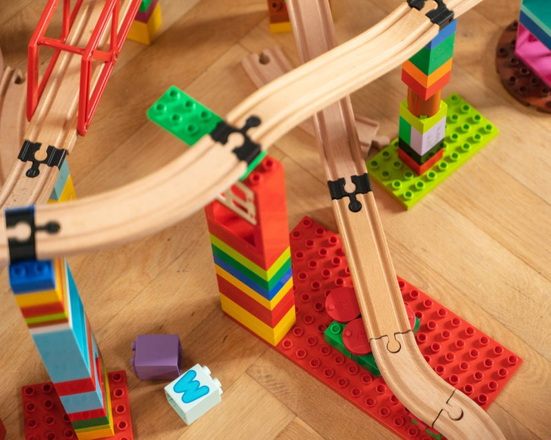 Toy^2: Track Connectors - Basissæt Stort - 43 dele - Fra 3 år - Billede 1