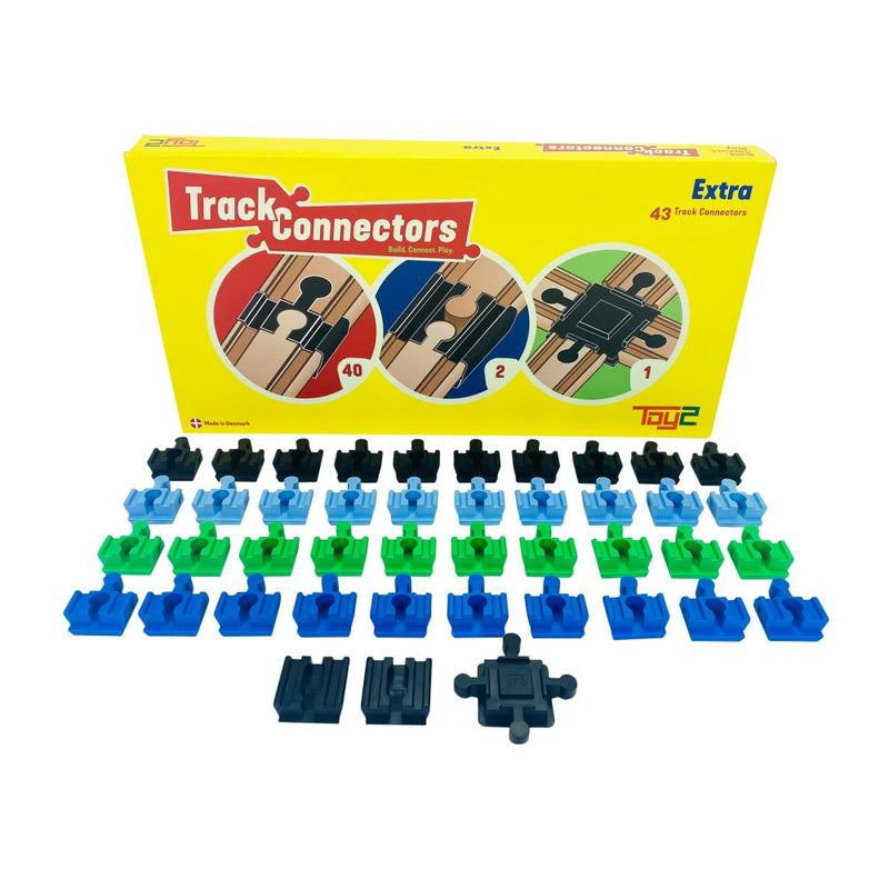 Toy^2: Track Connectors - Basissæt Stort - 43 dele - Fra 3 år - Billede 1
