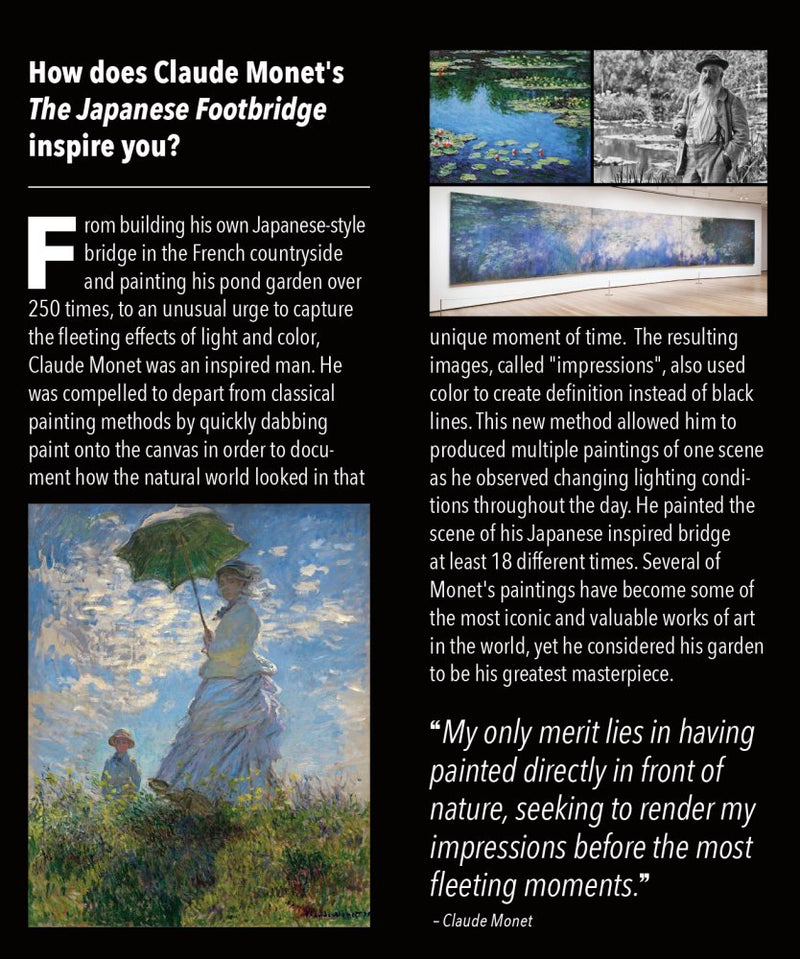 Plus-Plus Inspired - Claude Monet - The Japanese Footbridge - Fra 7 år - Billede 1