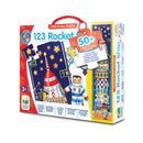 Gulvpuslespil - 123 Rumraket - 150 x 45 cm - The Learning Journey - Billede 1