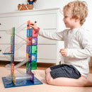 Connetix - Magnetisk Kuglebane - Regnbuefarver - 92 dele. - Billede 1