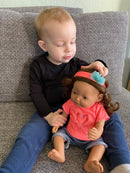 Dukketøj - 38-41 cm - T-shirt, shorts & pandebånd - Fra 3 år. - Billede 1