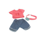 Dukketøj - 38-41 cm - T-shirt, shorts & pandebånd - Fra 3 år. - Billede 1