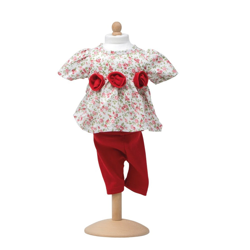 Mini Mommy Dukketøj - 42-46 cm - Kjole med Roser - Billede 1