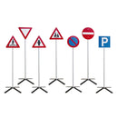 Færdselstavle Sæt - 7 skilte med fod - Alutoys. - Billede 1