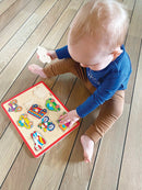 Knoppuslespil med Køretøjer - 8 brikker - Viga - Fra 18 mdr - Billede 1