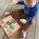 Knoppuslespil med Køretøjer - 8 brikker - Viga - Fra 18 mdr - Billede 1