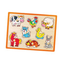 Knoppuslespil med Bondegårdstema - 8 brikker - Viga - Fra 18 mdr - Billede 1