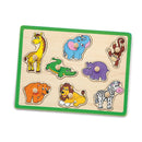 Knoppuslespil med Vilde Dyr - 8 brikker - Viga - Fra 18 mdr - Billede 1