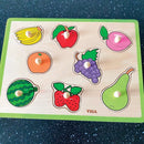 Knoppuslespil med Frugter - 8 brikker - Viga - Fra 18 mdr - Billede 1