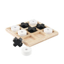 Luksus Kryds & Bolle Spil i træ - Sort & Hvid - 21 x 21 cm - Fra 4 år - Billede 1