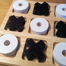 Luksus Kryds & Bolle Spil i træ - Sort & Hvid - 21 x 21 cm - Fra 4 år - Billede 1