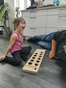 Luksus Kalaha Spil i træ - Naturfarvet - 68 x 18 x 3 cm - Fra 5 år - Billede 1