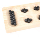 Luksus Kalaha Spil i træ - Naturfarvet - 68 x 18 x 3 cm - Fra 5 år - Billede 1