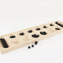 Luksus Kalaha Spil i træ - Naturfarvet - 68 x 18 x 3 cm - Fra 5 år - Billede 1