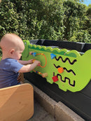 Aktivitetstavle i træ - Lille Krokodille - Fra 18 mdr. - Billede 1