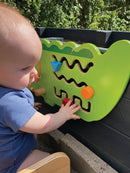 Aktivitetstavle i træ - Lille Krokodille - Fra 18 mdr. - Billede 1