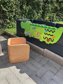 Aktivitetstavle i træ - Lille Krokodille - Fra 18 mdr. - Billede 1