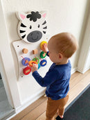 Aktivitetstavle i træ - Zebra - Fra 18 mdr. - Billede 1