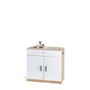 VIGA Legekøkken - Vask & Skab - Grå/Hvid - Fra 3 år. - Billede 1