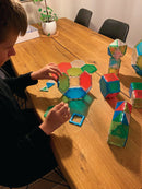 Translucente Solide Magnetiske Polydroner - 104 dele - Fra 3 år. - Billede 1