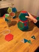 Translucente Solide Magnetiske Polydroner - 104 dele - Fra 3 år. - Billede 1