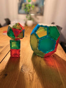 Translucente Solide Magnetiske Polydroner - 104 dele - Fra 3 år. - Billede 1