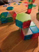 Translucente Solide Magnetiske Polydroner - 104 dele - Fra 3 år. - Billede 1