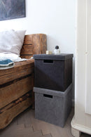 Kurv i filt til opbevaring, Grå (uden låg) - 1 stk. - Billede 1