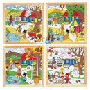Puslespil fra Educo - Årstider - 4 stk - 174 brikker. - Billede 1