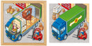 2-Lags Puslespil i træ - Køretøjer - Sæt med 4 stk. - Billede 1