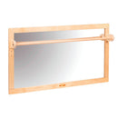 Vægspejl med håndtag i træ - 127 x 69 cm - Educo - Fra 0 år. - Billede 1