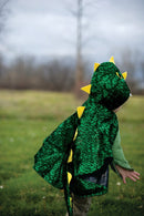 Udklædning - Grøn Dragekappe - Fra 2-3 år. - Billede 1